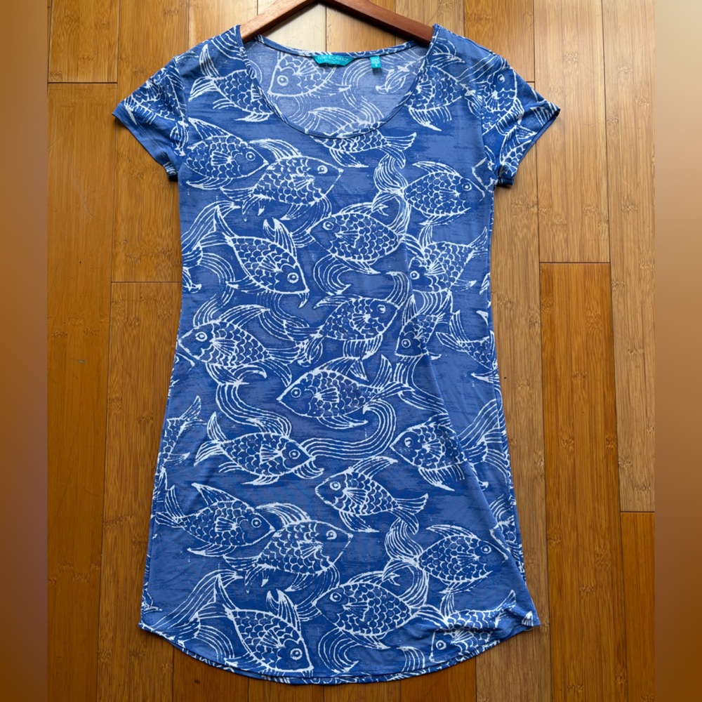 Tori Richard Blue Fitted Dress